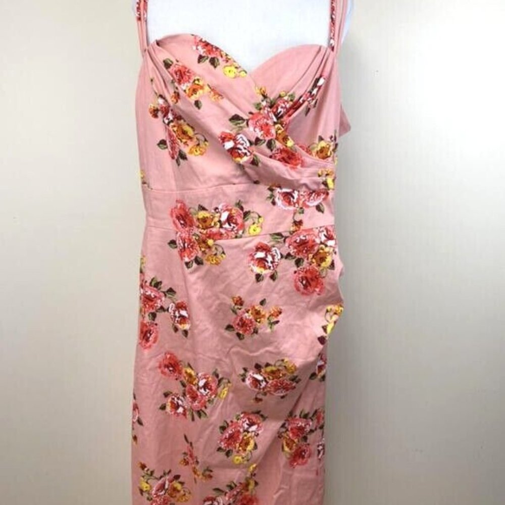 Stop Staring 20W Arana Pink Floral Dress Alicia Estrada Retro Pinup